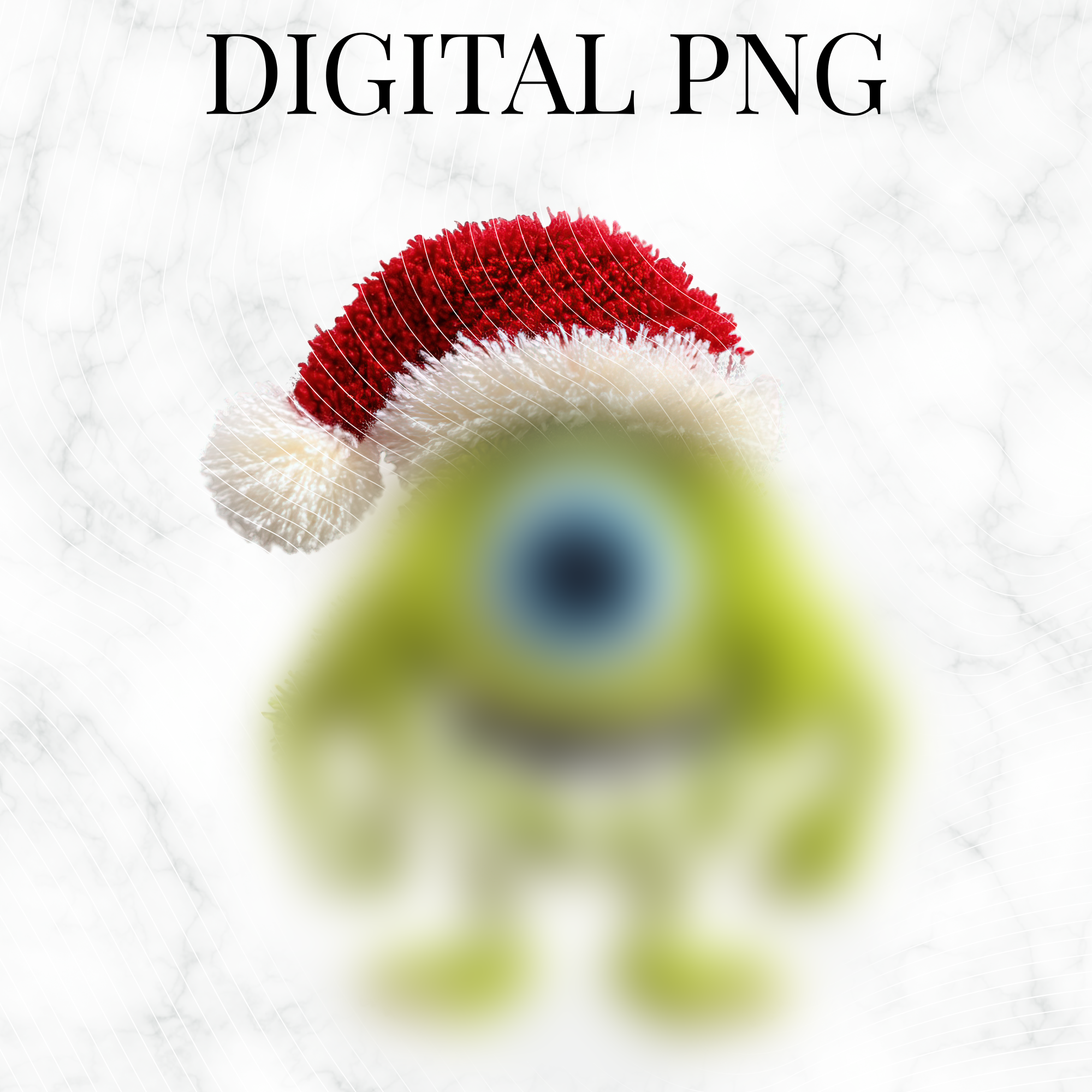 Plush Green Christmas Monster PNG