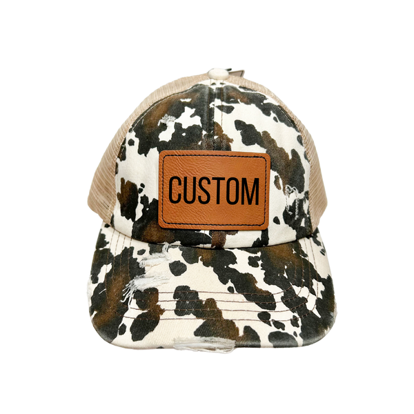 C.C Custom Cowprint Pony Hat