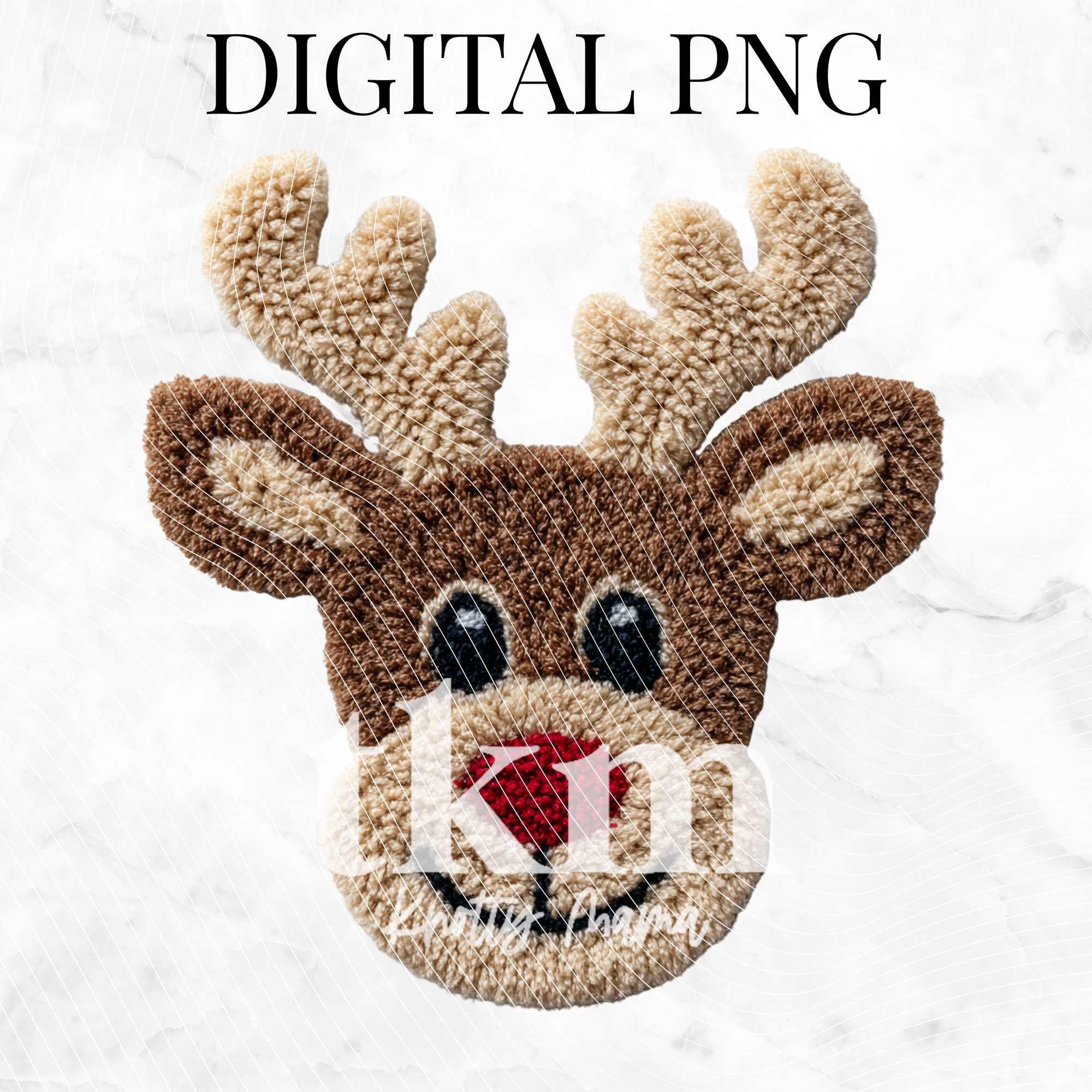 Needle Punch Reindeer PNG
