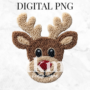 Needle Punch Reindeer PNG