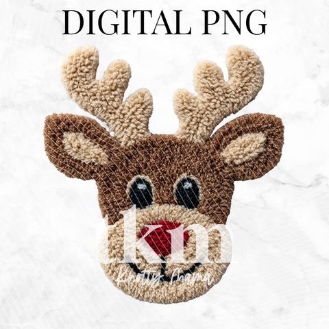 Needle Punch Reindeer PNG