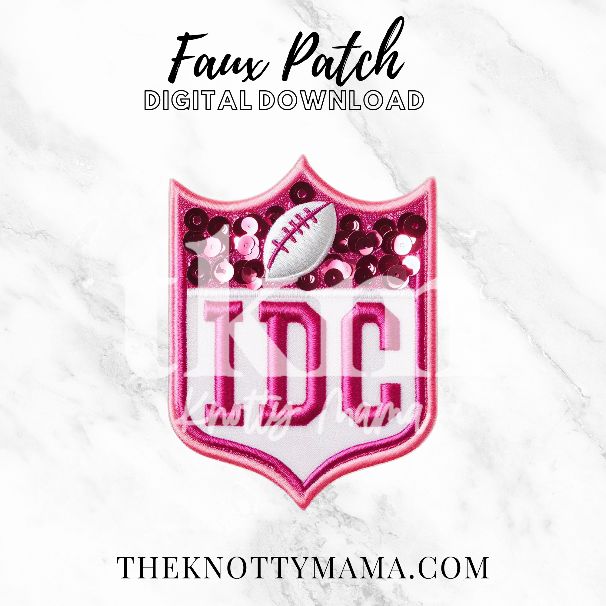 IDC Inspired Faux Patch Pink Colors PNG