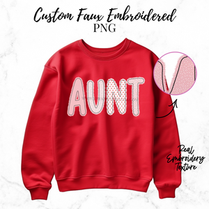Aunt Faux Applique Pink Heart Scheme PNG