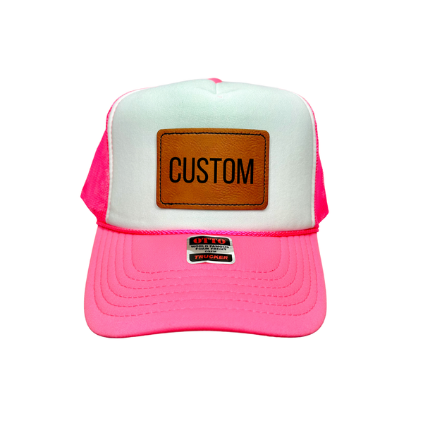 Custom Neon Pink Trucker Hat