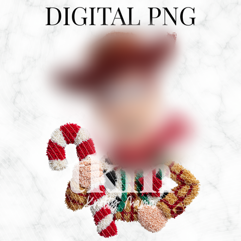 Plush Christmas Cowboy Toy PNG