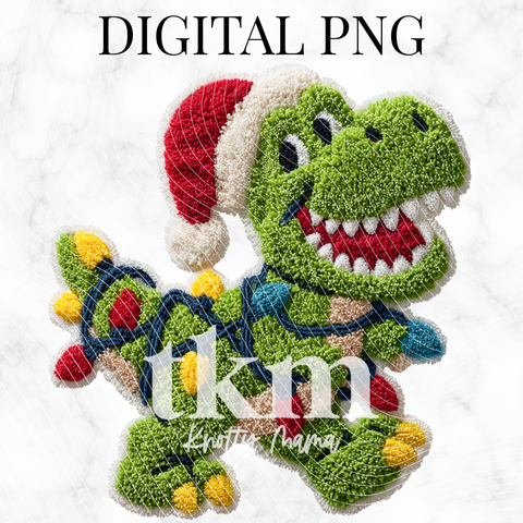Plush Christmas Dinosaur Toy PNG