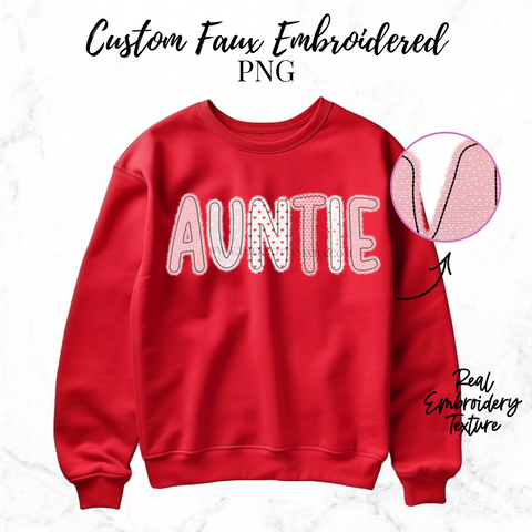 Auntie Faux Applique Pink Heart Scheme PNG