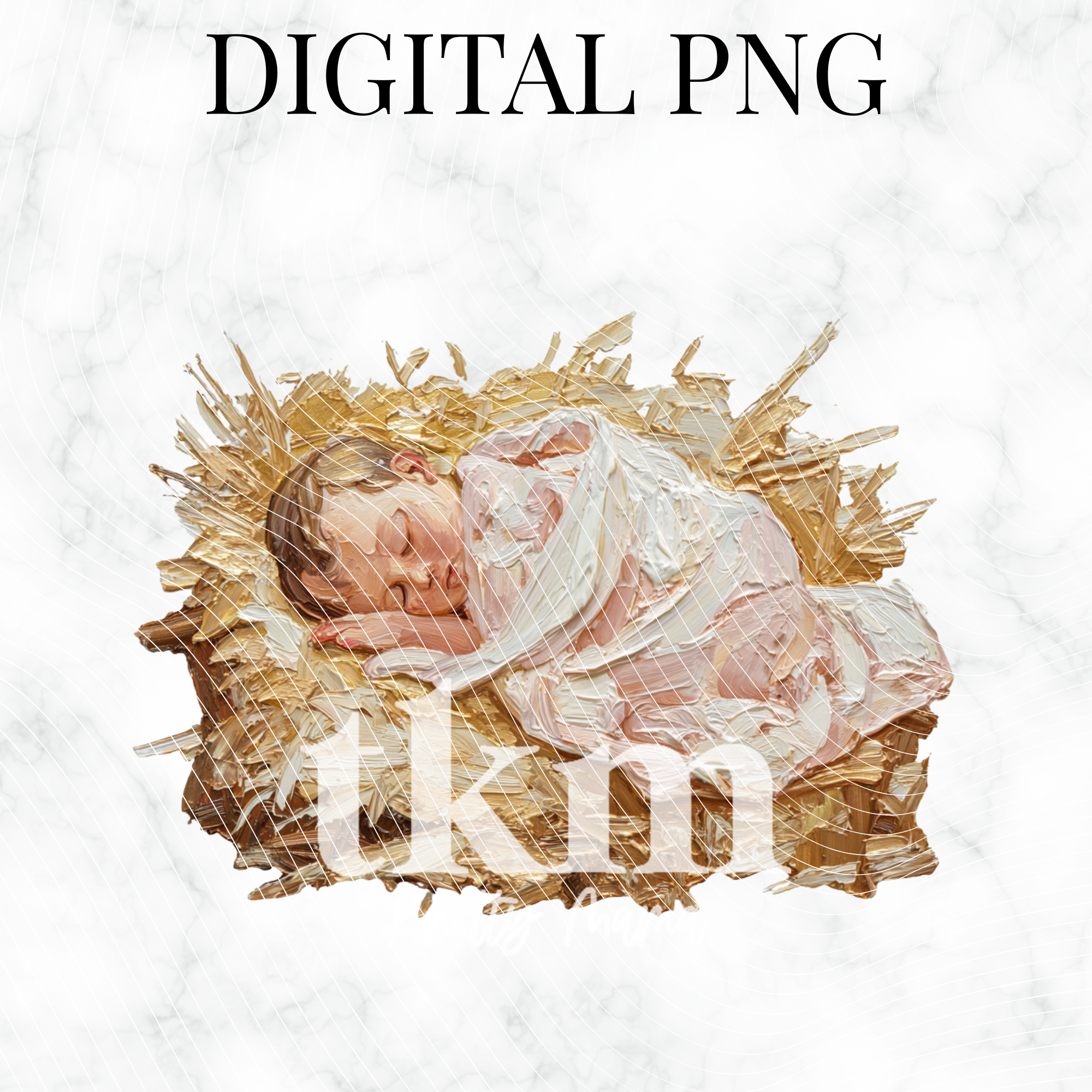 Painted Baby Jesus PNG