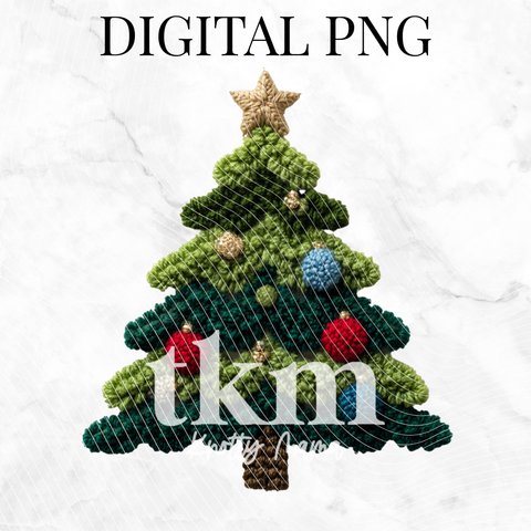 Needle Punch Christmas Tree PNG