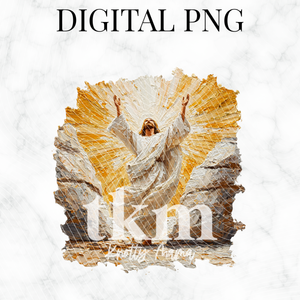 Painted Jesus Resurrection PNG