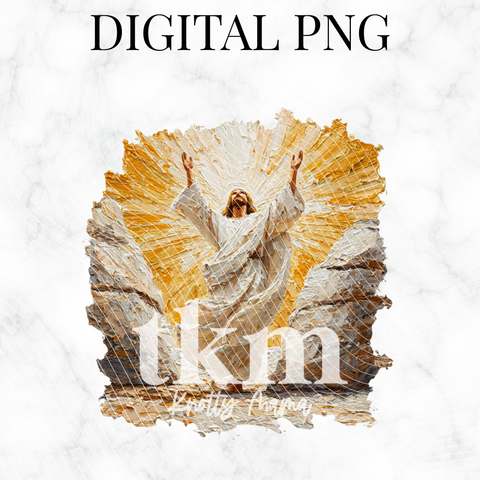 Painted Jesus Resurrection PNG