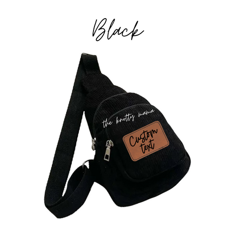 Black Blank Sling Bag