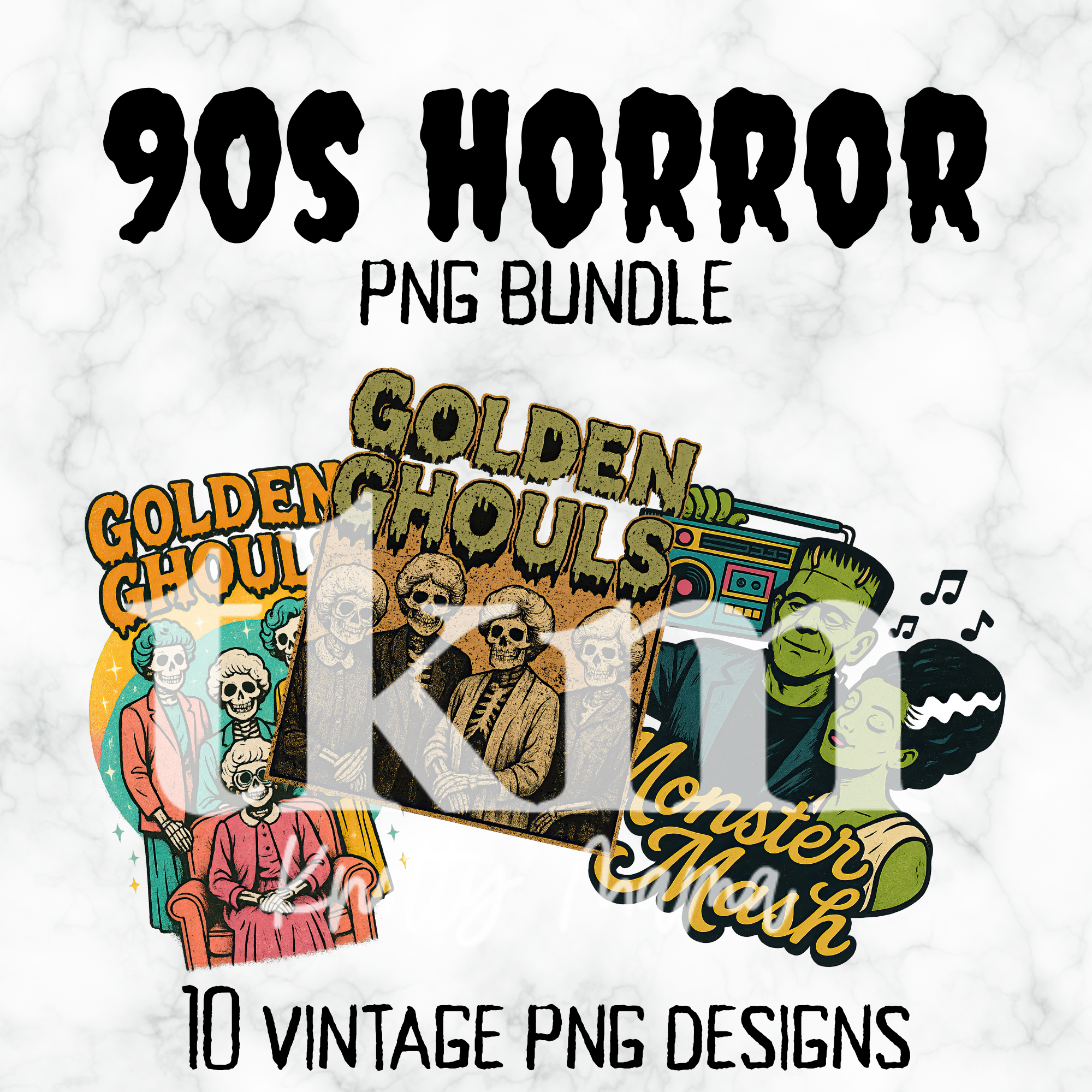 90s Horror PNG Bundle
