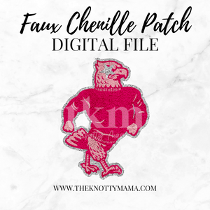 Pink Faux Chenille Eagle Sweater Mascot PNG
