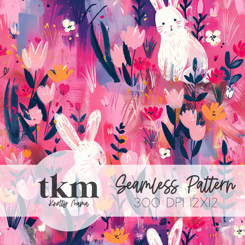 Abstract Easter Bunny Seamless Pattern