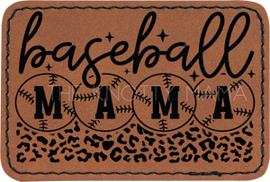 Baseball Mama Leopard Pattern Patch
