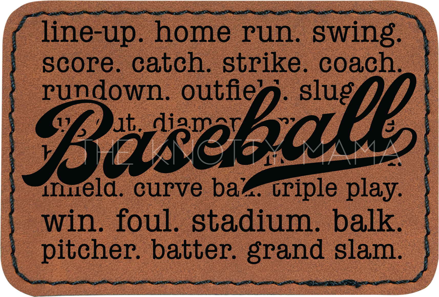 Baseball Terms Patch