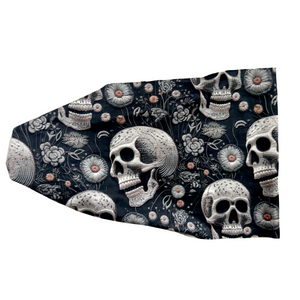 Embroidered Gray Skeleton Headband