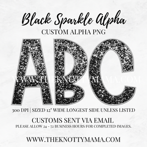 Black Sparkle Custom PNG