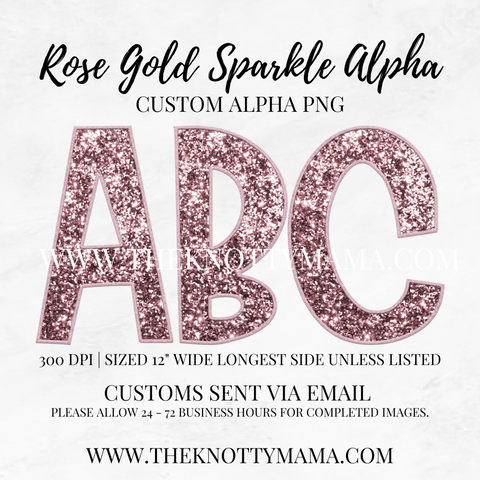 Rose Gold Sparkle Custom PNG