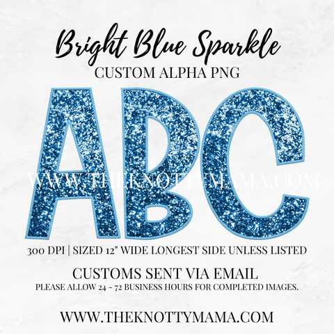 Bright Blue Sparkle Custom PNG