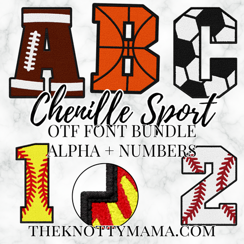 Chenille Sport OTF Font Bundle