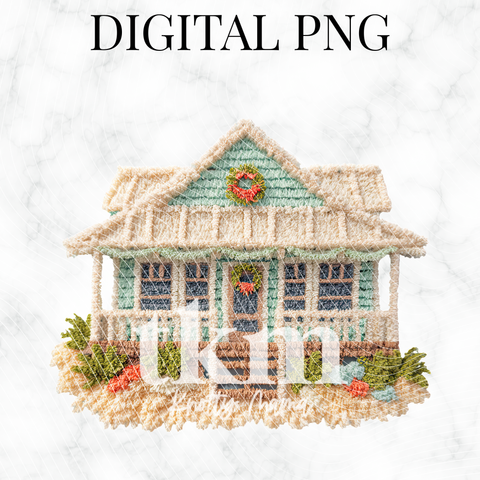Plush Christmas Beach House PNG