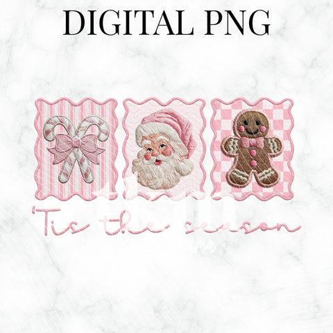 Coquette Pink Christmas PNG