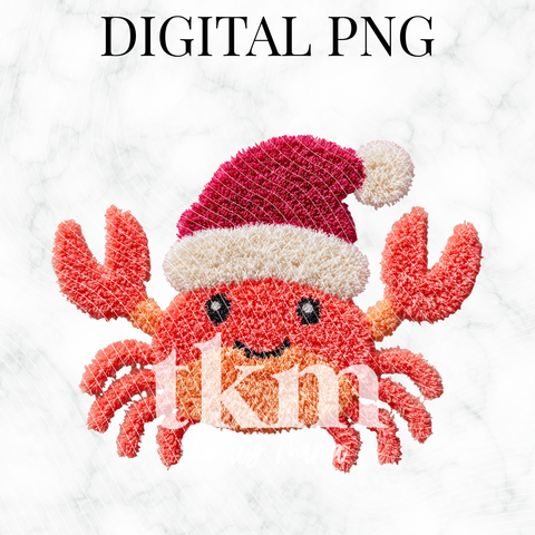 Plush Christmas Crab PNG