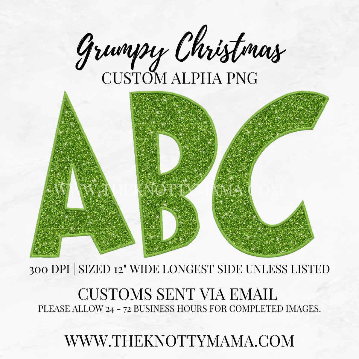 Grumpy Christmas Custom PNG (OVERLAPPING FONT LETTERS) – The Knotty Mama