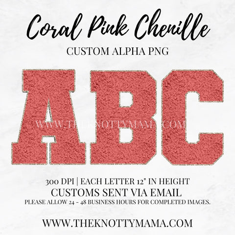 Chenille Coral Pink Custom PNG