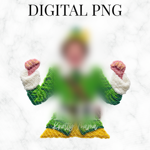 Plush Happy Elf Character PNG