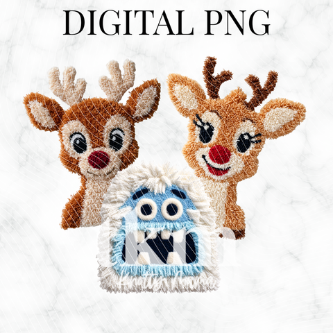 Plush Classic Christmas PNG Bundle