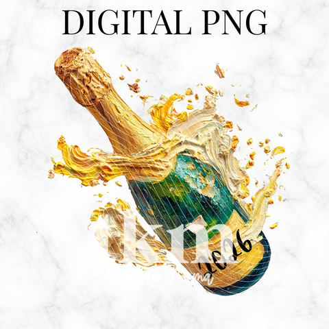 Painted Champagne 2026 PNG