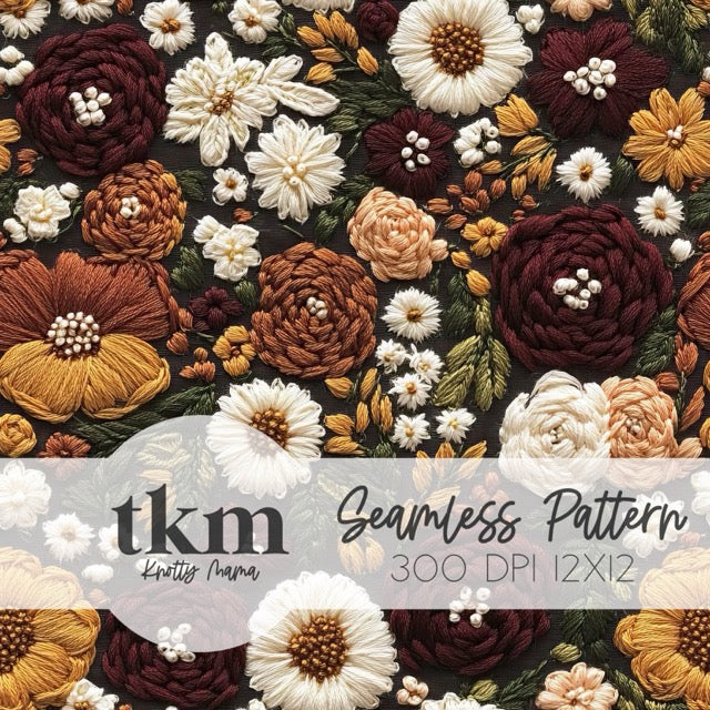 Fall Florals Seamless Pattern