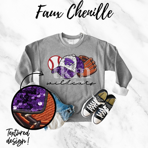 Custom Faux Embroidered Baseball Team PNG