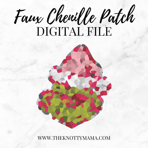 Pink Grumpy Christmas Faux Chenille PNG