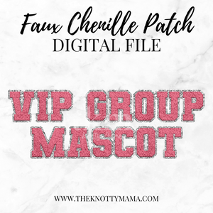 VIP GROUP Faux Chenille Mascot  PNG