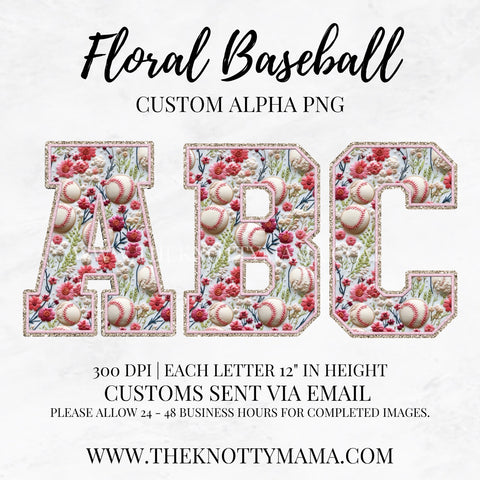 Florals Baseball Custom PNG