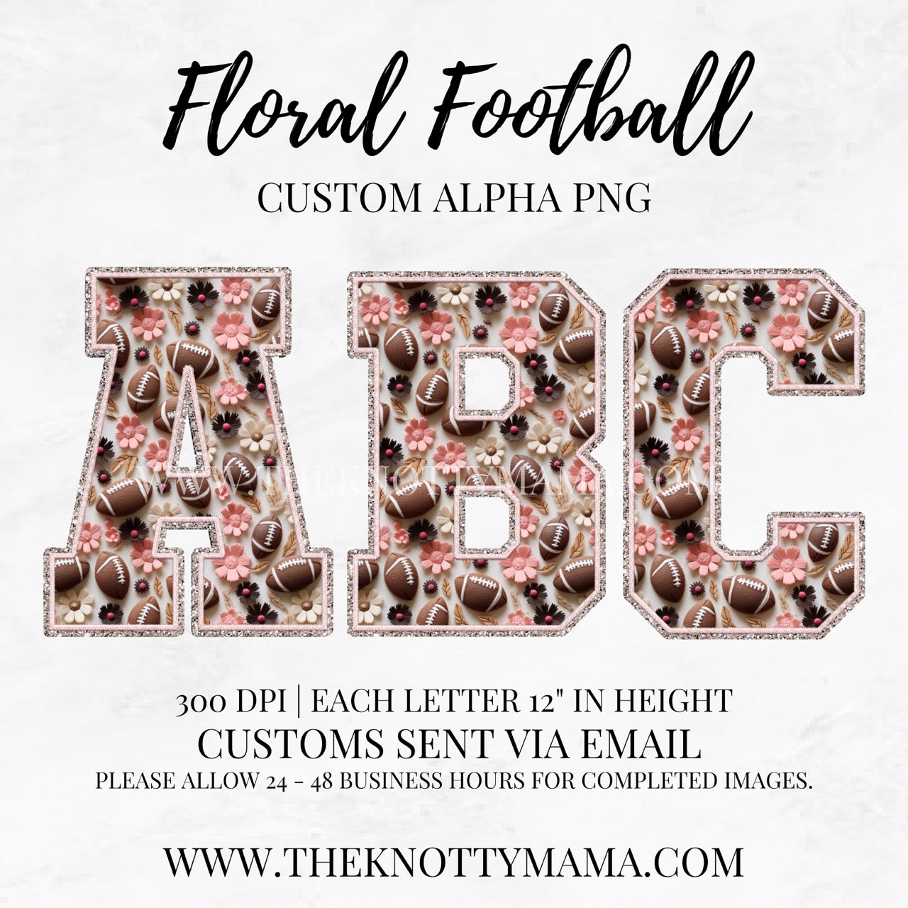 Floral Football Custom PNG