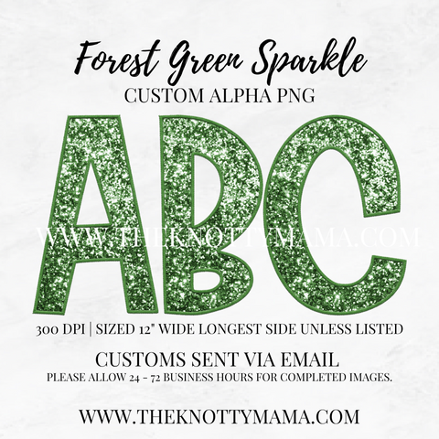 Forest Green Sparkle Custom PNG
