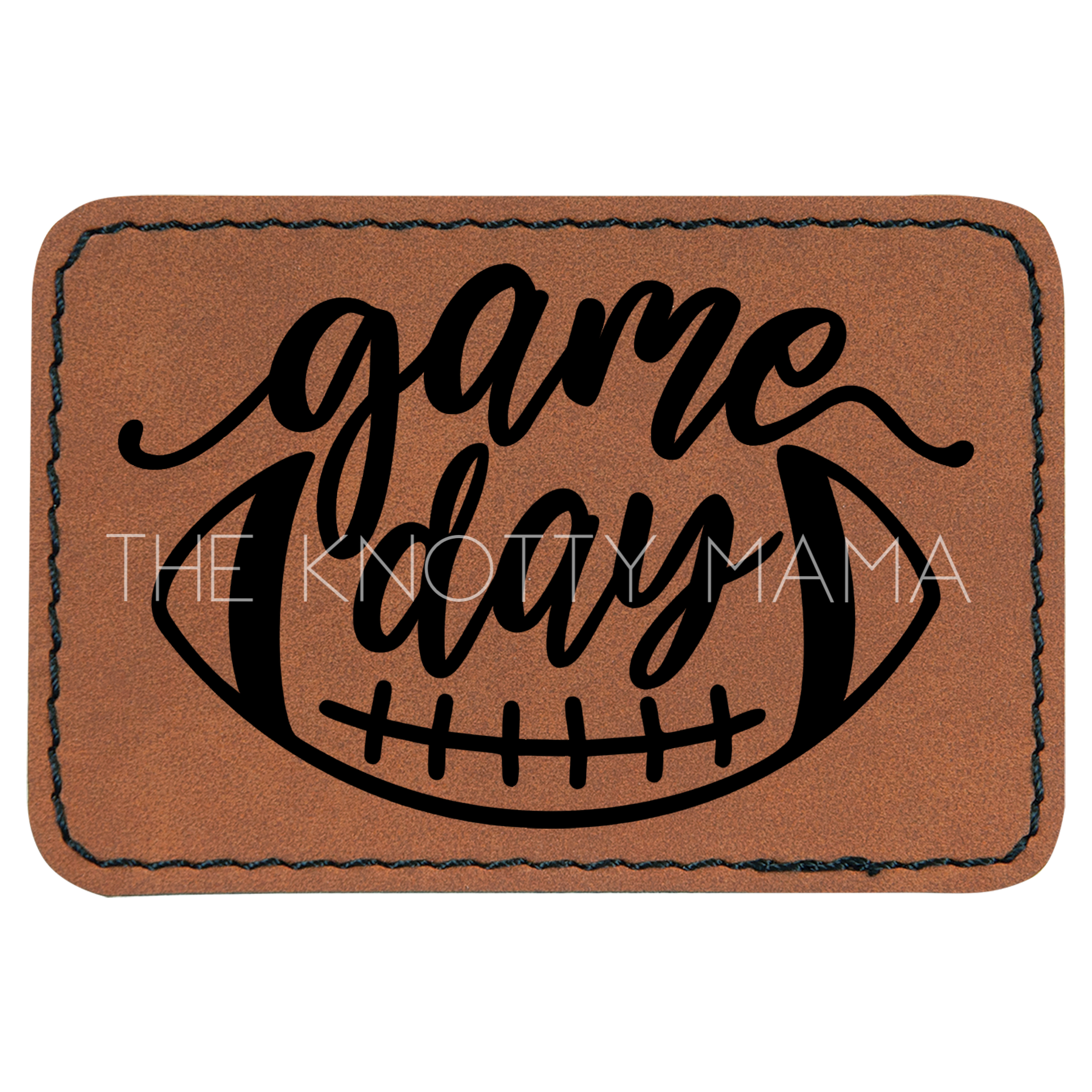 Stacked Script Football Game Day Patch