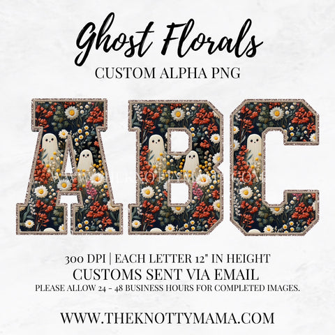 Ghost Florals Custom PNG