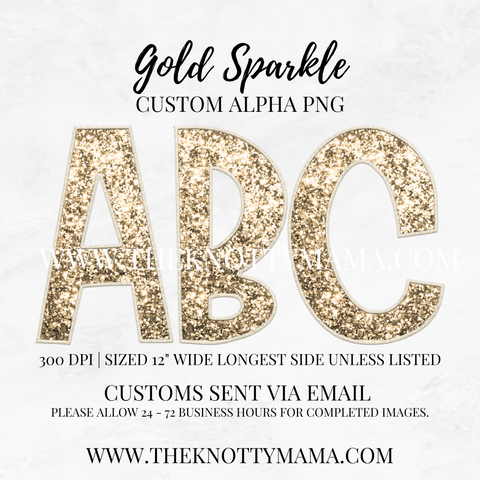 Gold Sparkle Custom PNG