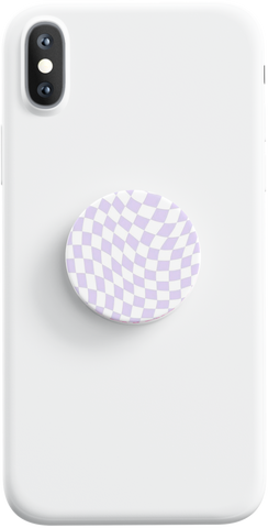 Groovy Purple Checkered Phone Grip