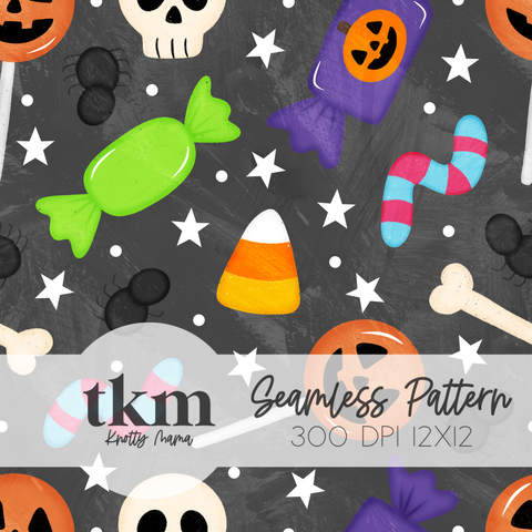 Halloween Candy Seamless PNG