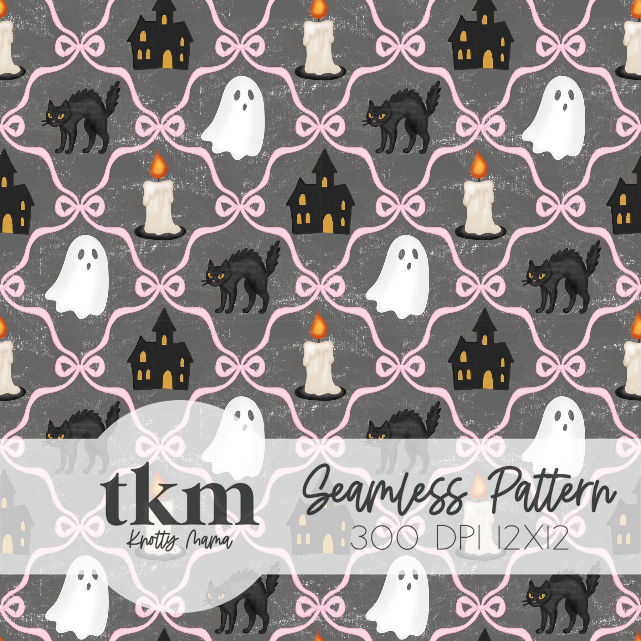 Spooky Coquette Seamless PNG