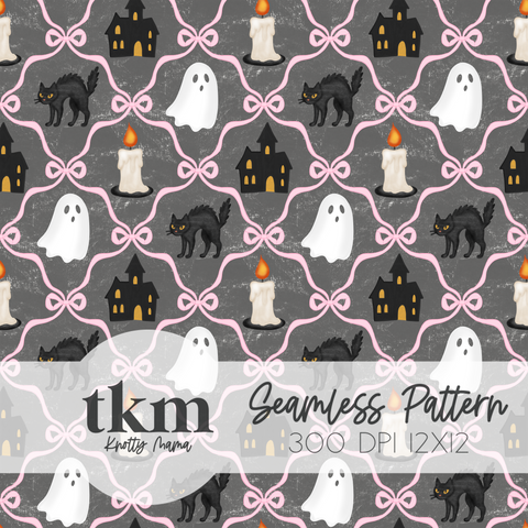 Spooky Coquette Seamless PNG
