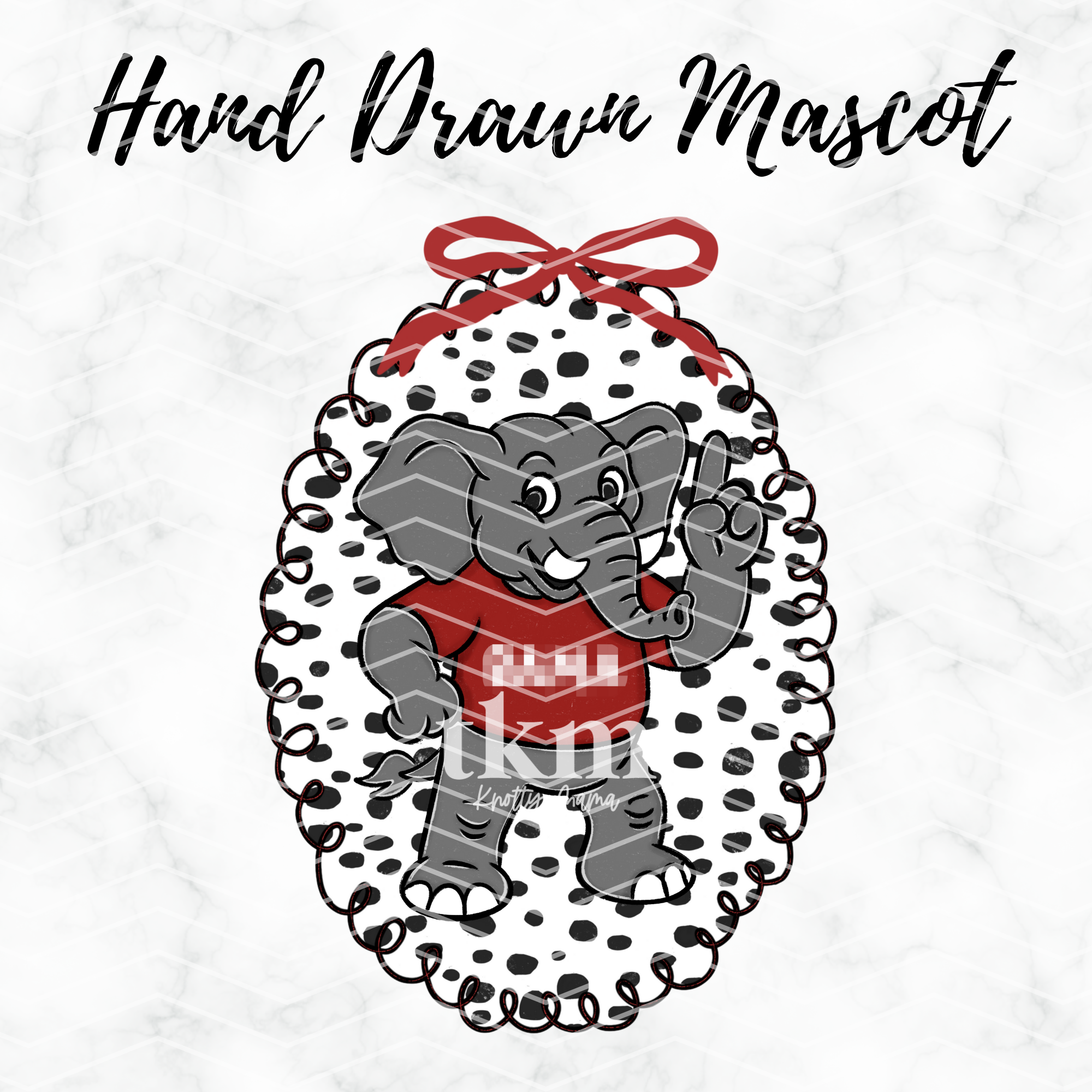 Hand Drawn Albama Coquette Mascot PNG