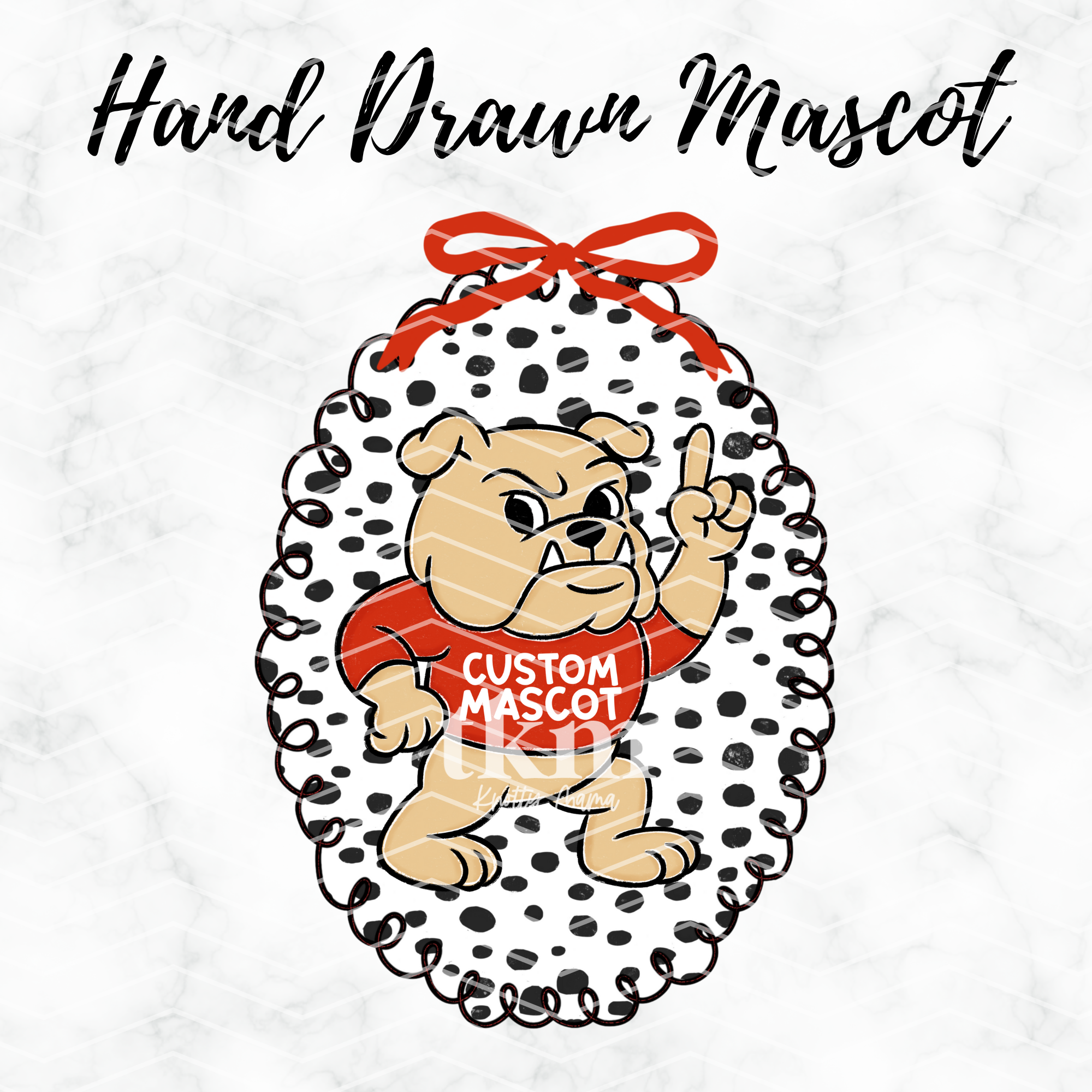 Custom Hand Drawn Coquette Mascot PNG